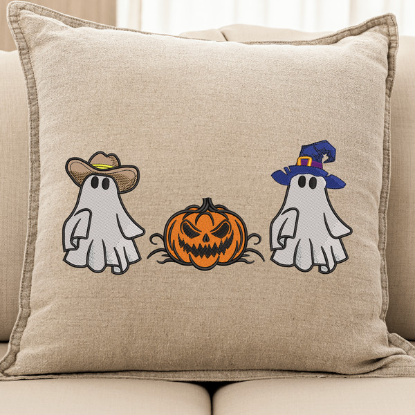 Halloween Ghosts Embroidery Design