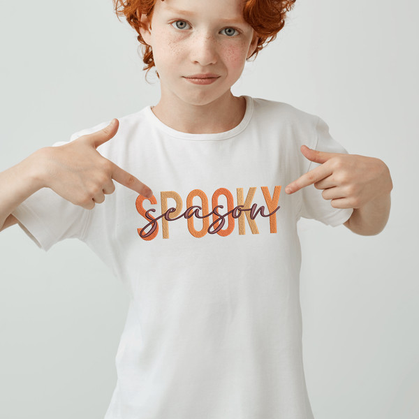 Halloween Spooky Season Embroidery Design
