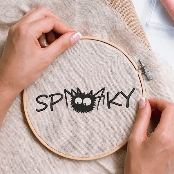 Spooky Spider Embroidery Design