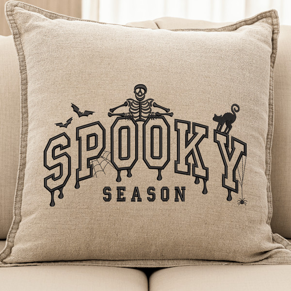 Halloween Spooky Season Embroidery Design