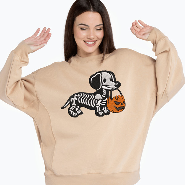 Halloween Dachshund Embroidery Design