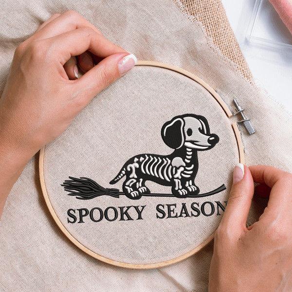 Spooky Season Dachshund Embroidery Design