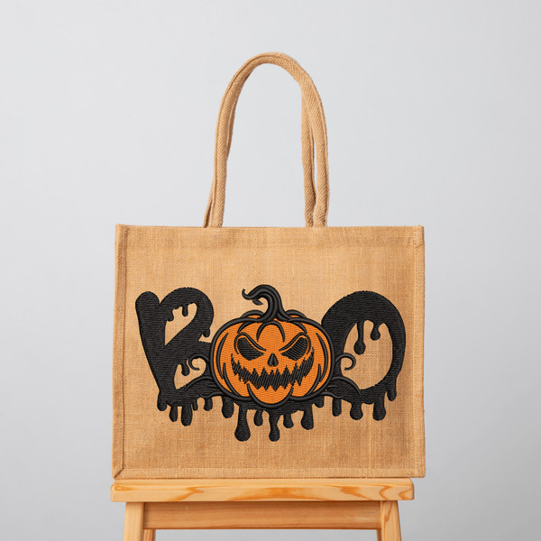 Halloween Boo Embroidery Design
