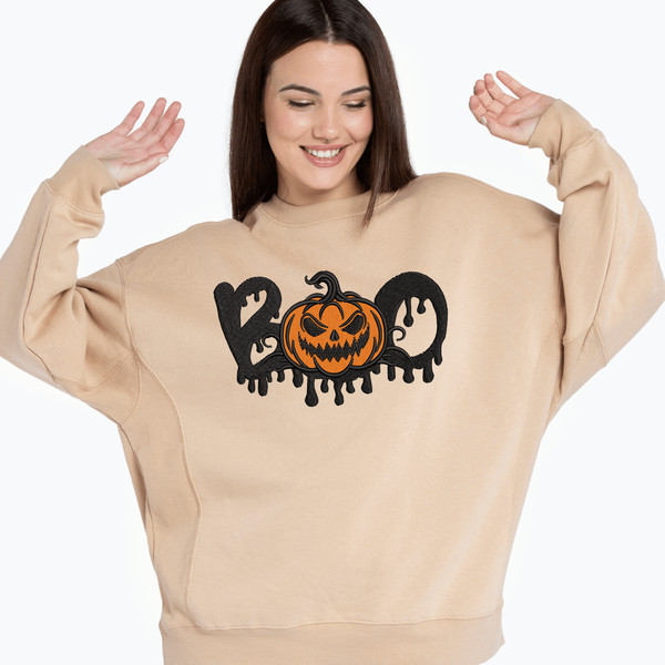 Halloween Boo Embroidery Design