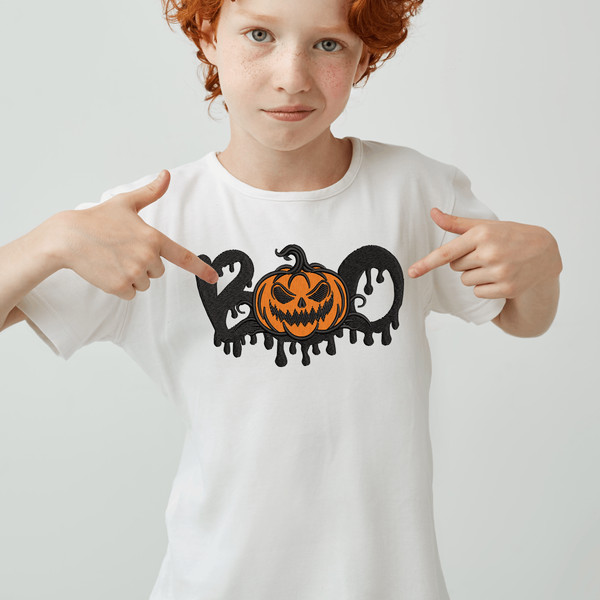 Halloween Boo Embroidery Design