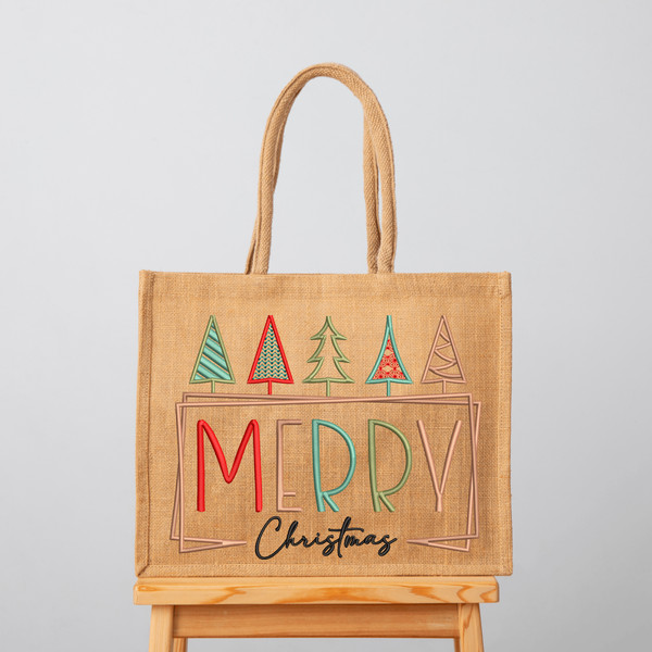 Retro Merry Christmas Embroidery Designs