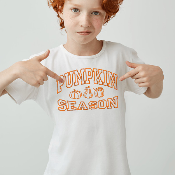Pumpkin Season Embroidery Design
