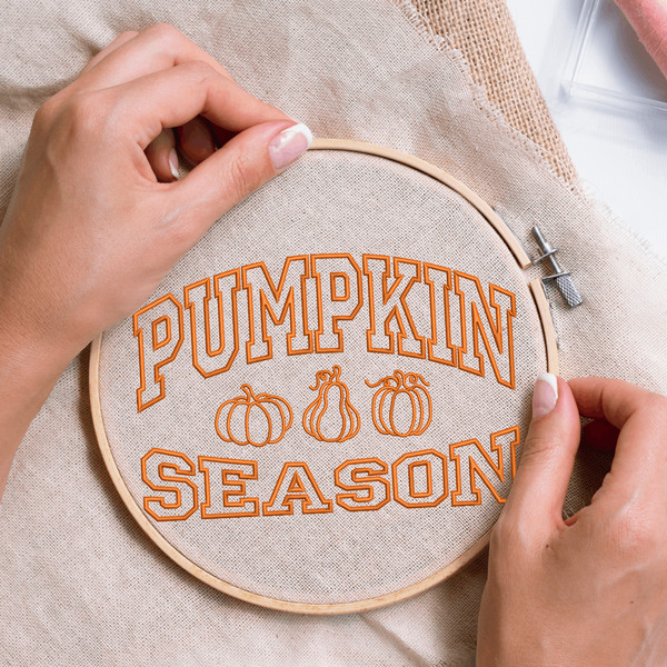 Pumpkin Season Embroidery Design
