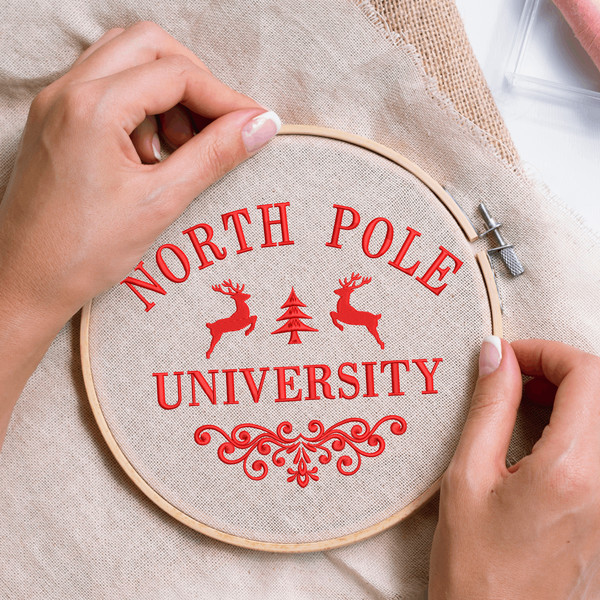 North Pole University Embroidery Designs