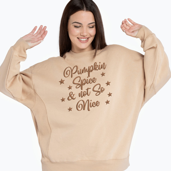 Pumpkin Spice and not so nice Embroidery Design
