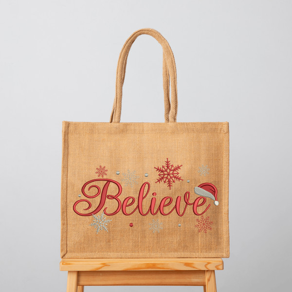 Believe Embroidery Design