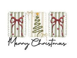 Coquette Merry Christmas Embroidery Designs