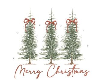 Snow Christmas Tree Embroidery Designs, Instant Download
