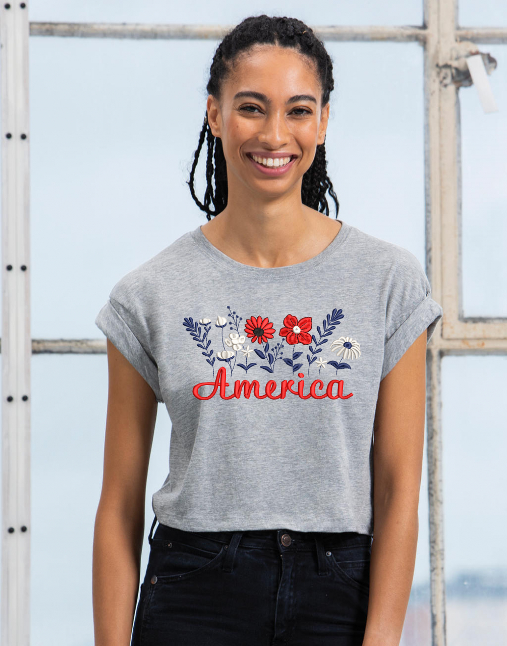 America Embroidery Design - Image 2