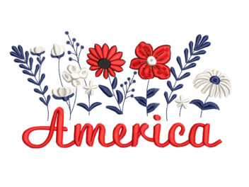 America Embroidery Design