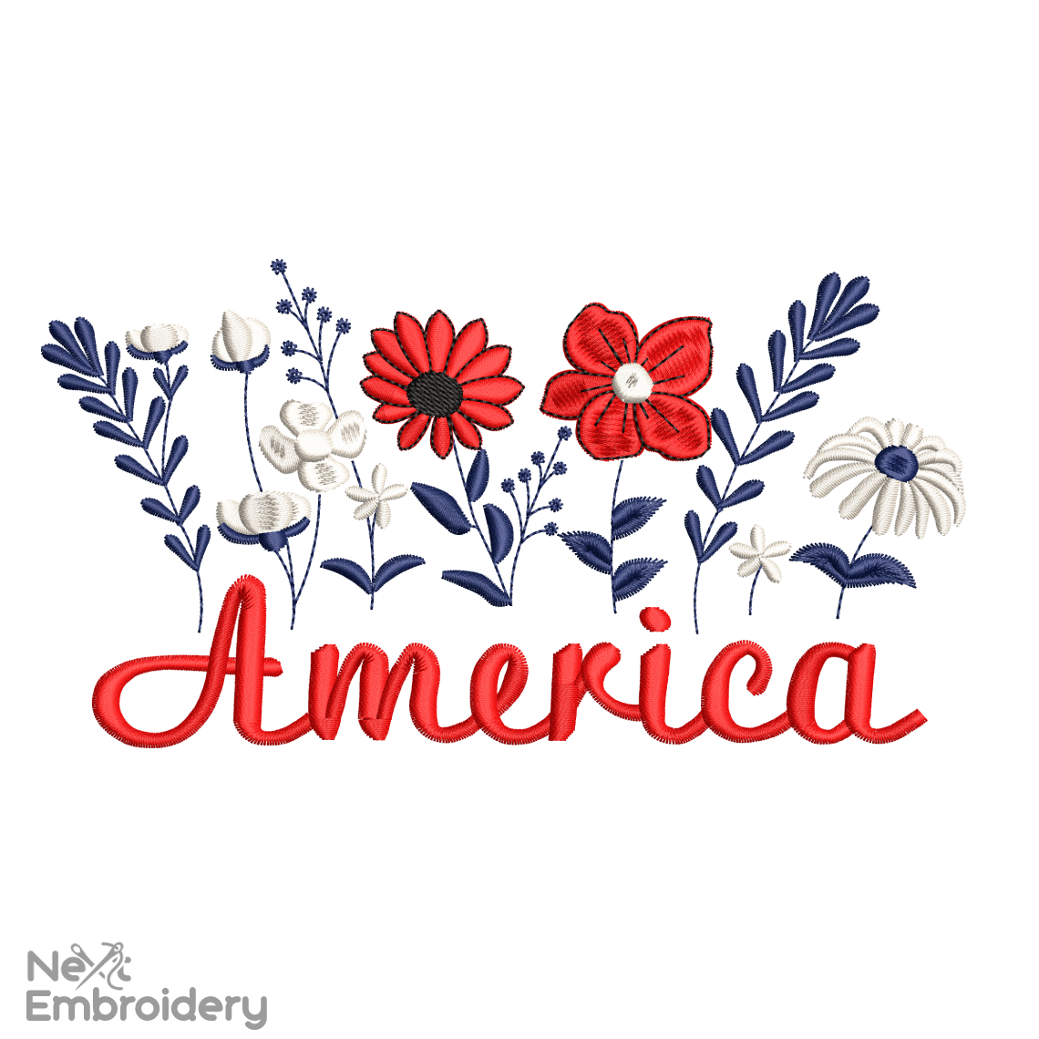 America Embroidery Design