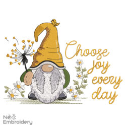 Choose Joy Every Day Embroidery File