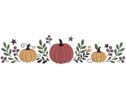 Fall Pumpkin Embroidery Design