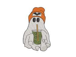 Ghost Matcha Embroidery Design