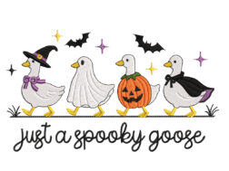 Halloween Spooky Goose Embroidery Design