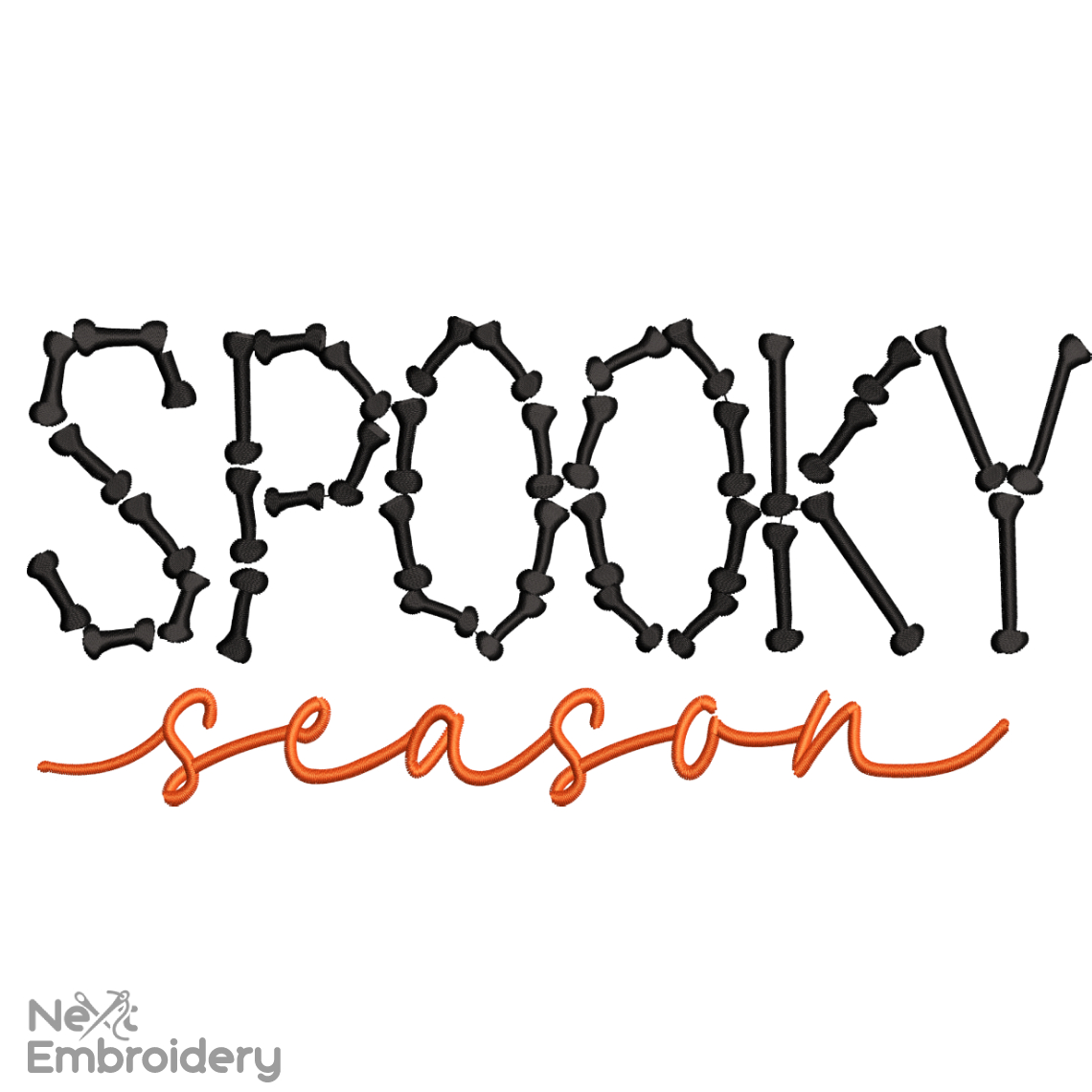 Halloween Spooky Season Embroidery Design