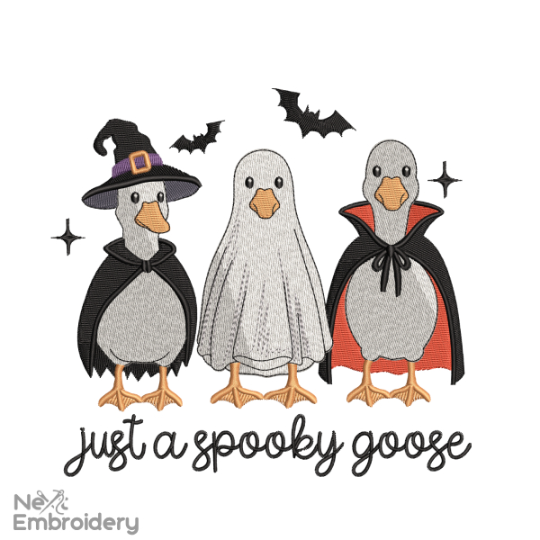 Just a Spooky Goose Embroidery Design