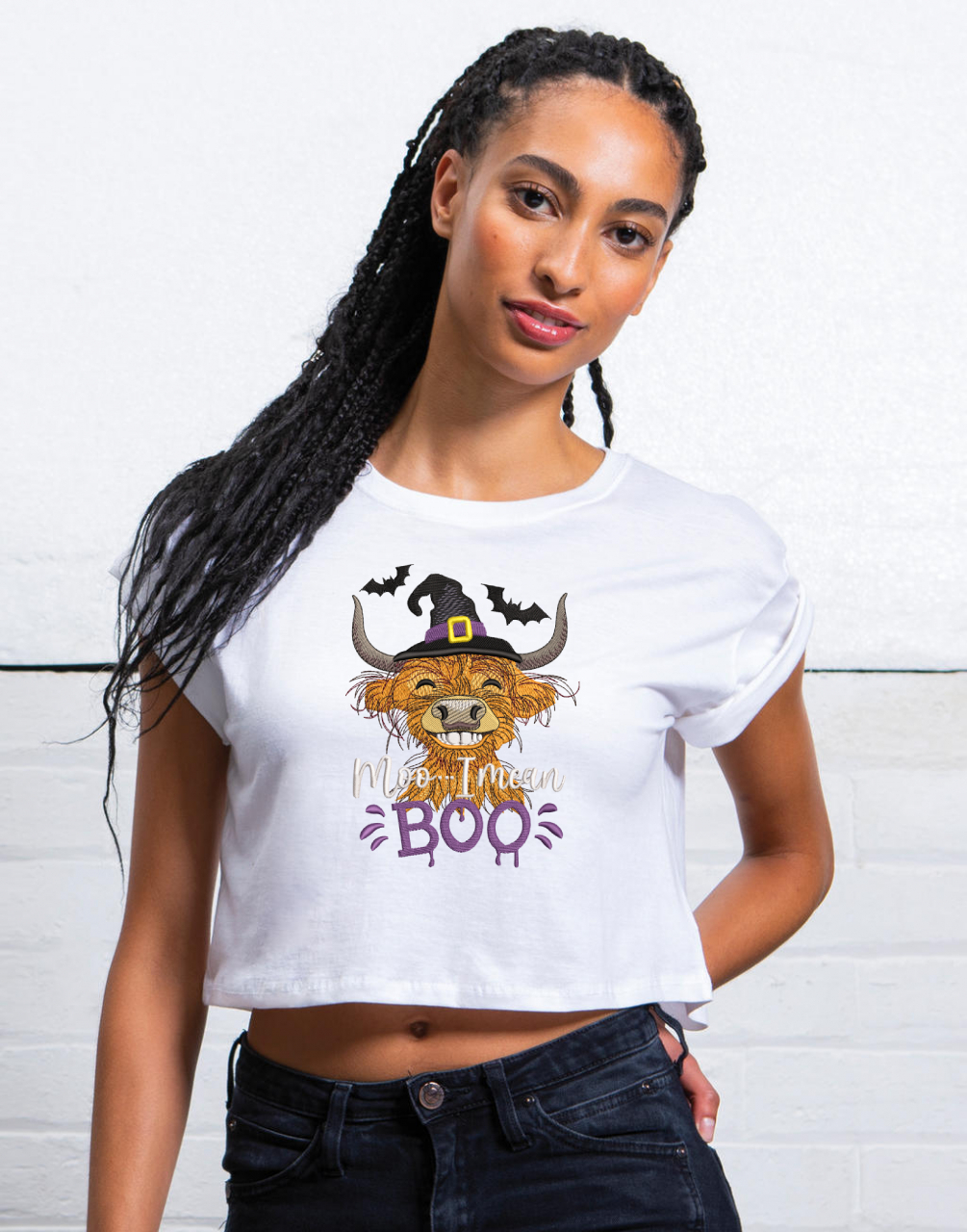 Moo I mean Boo Embroidery Design - Image 3