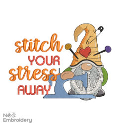 Stitch your Stress Away Gnome