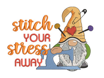Stitch your Stress Away Gnome