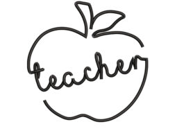 Teacher Embroidery Design