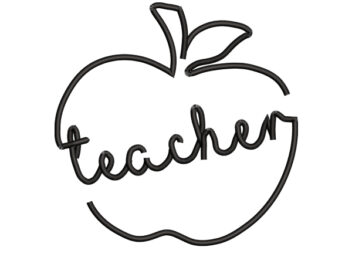 Teacher Embroidery Design