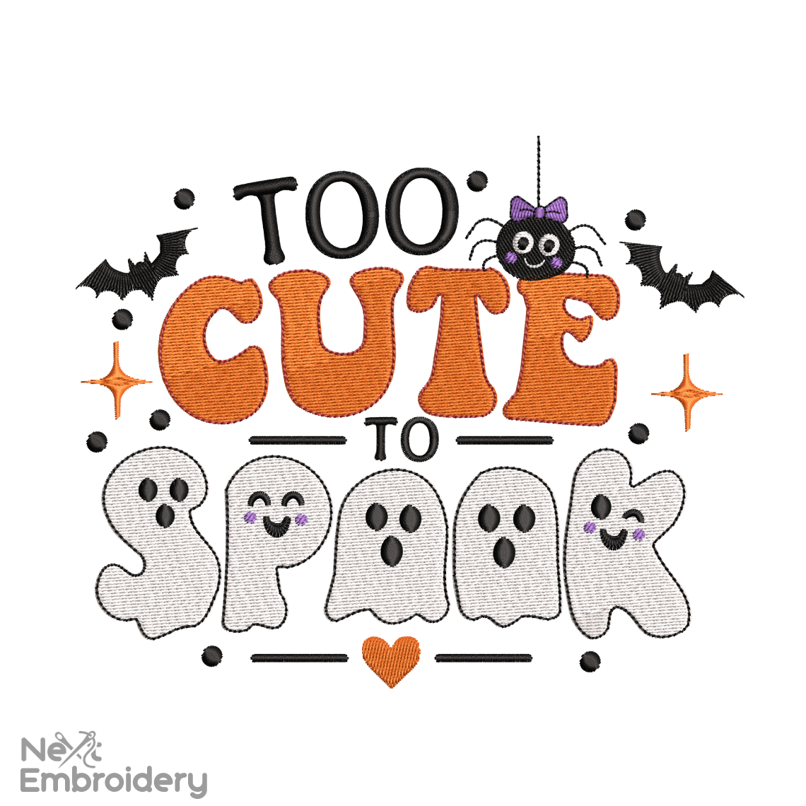Too cute to Spooky Embroidery Design