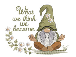 What We Think We Become Embroidery Design