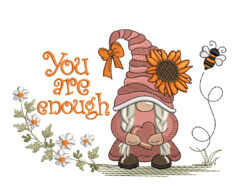 You Are Enough Embroidery Design