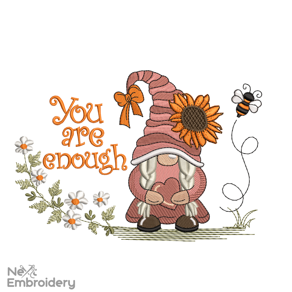 You Are Enough Embroidery Design