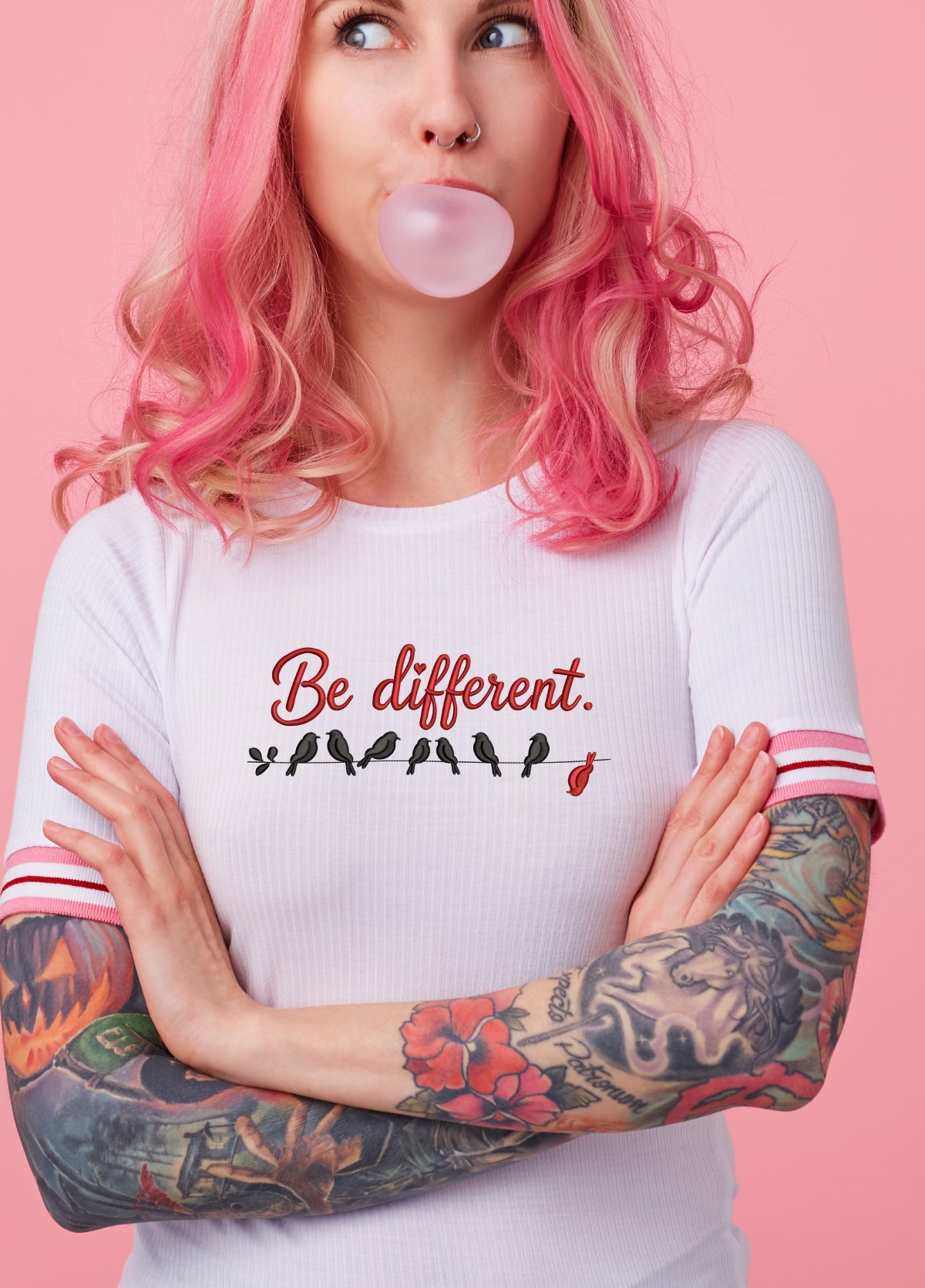 Be Different Machine Embroidery Design - Image 4