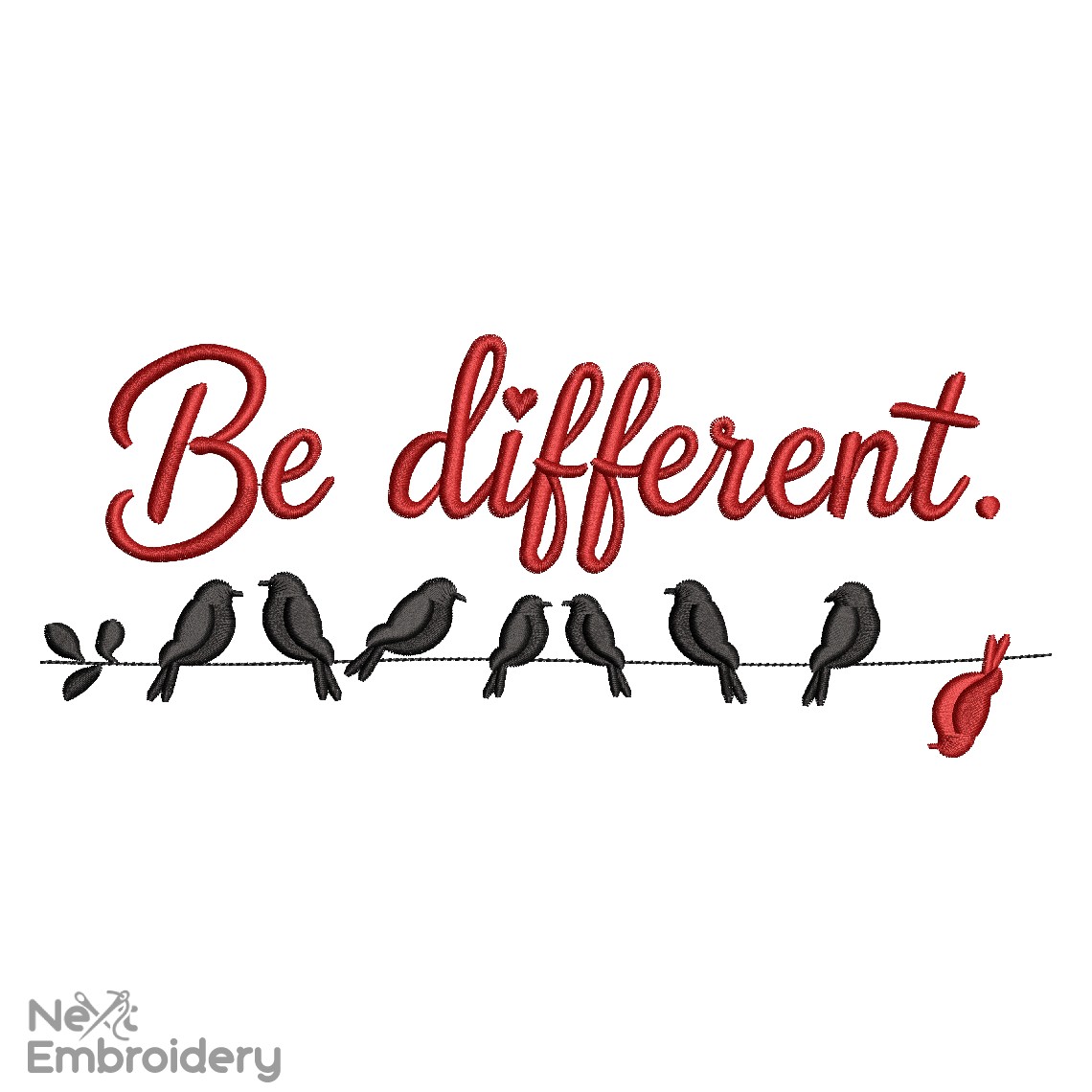 Be Different Machine Embroidery Design