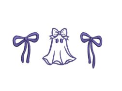 Coquette Ghost Embroidery Design
