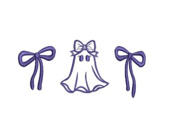 Coquette Ghost Embroidery Design