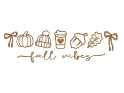 Fall Vibes Coquette Embroidery Design