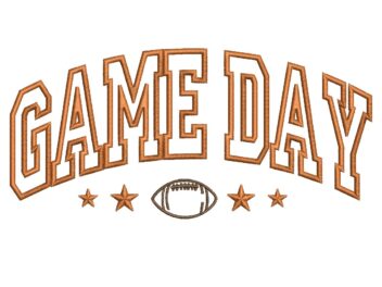 Game Day Football Embroidery Design