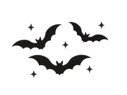 Halloween Bats Embroidery Design
