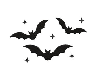 Halloween Bats Embroidery Design