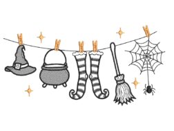Halloween Spooky Season Embroidery Design