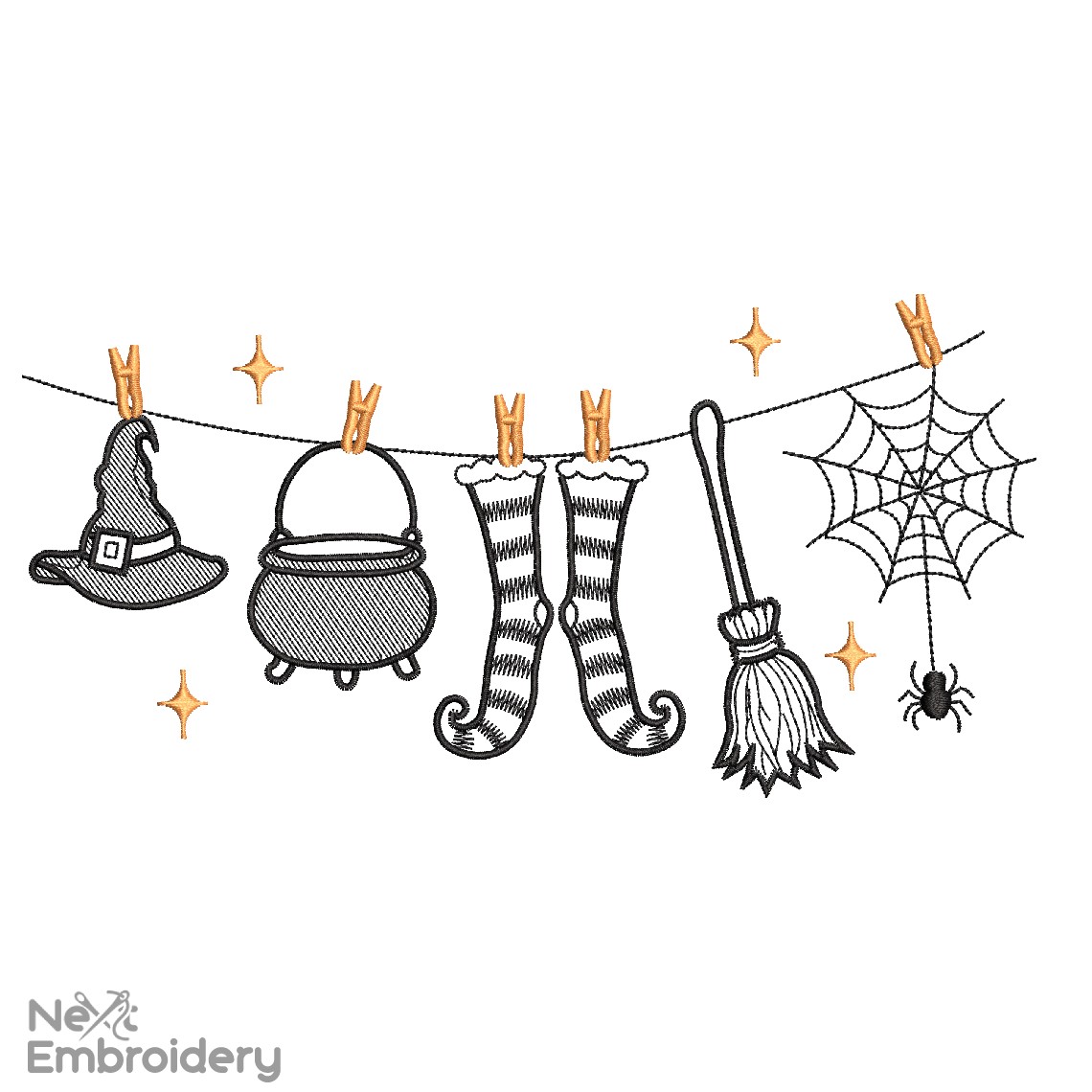 Halloween Spooky Season Embroidery Design