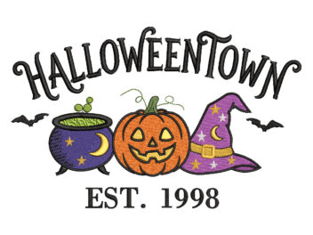 Halloweentown, Spooky Machine Embroidery Desig