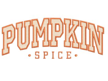 Pumpkin Spice Embroidery Design