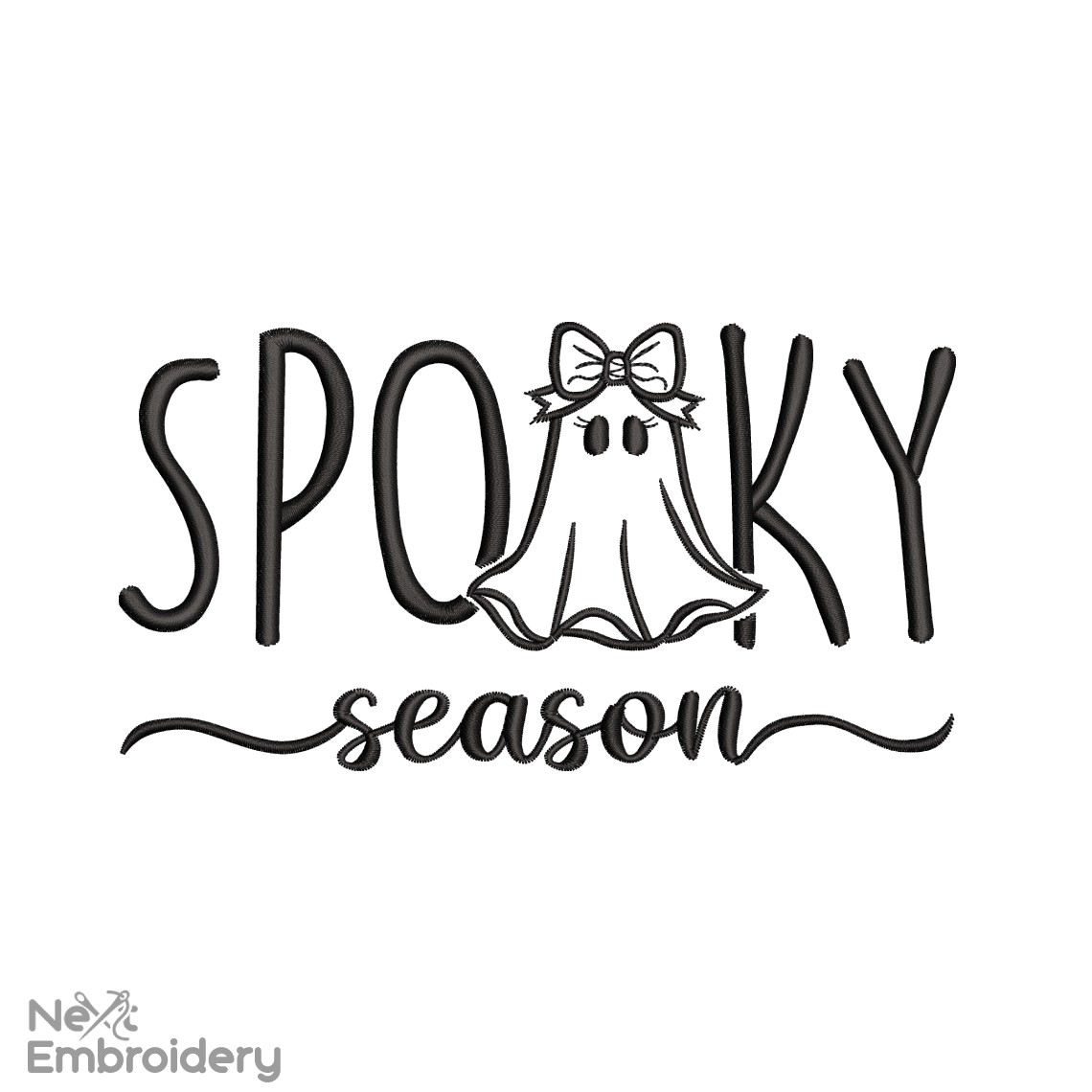 Spooky season ghost, Halloween ghost Embroidery Design