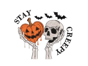 Creepy Embroidery Design