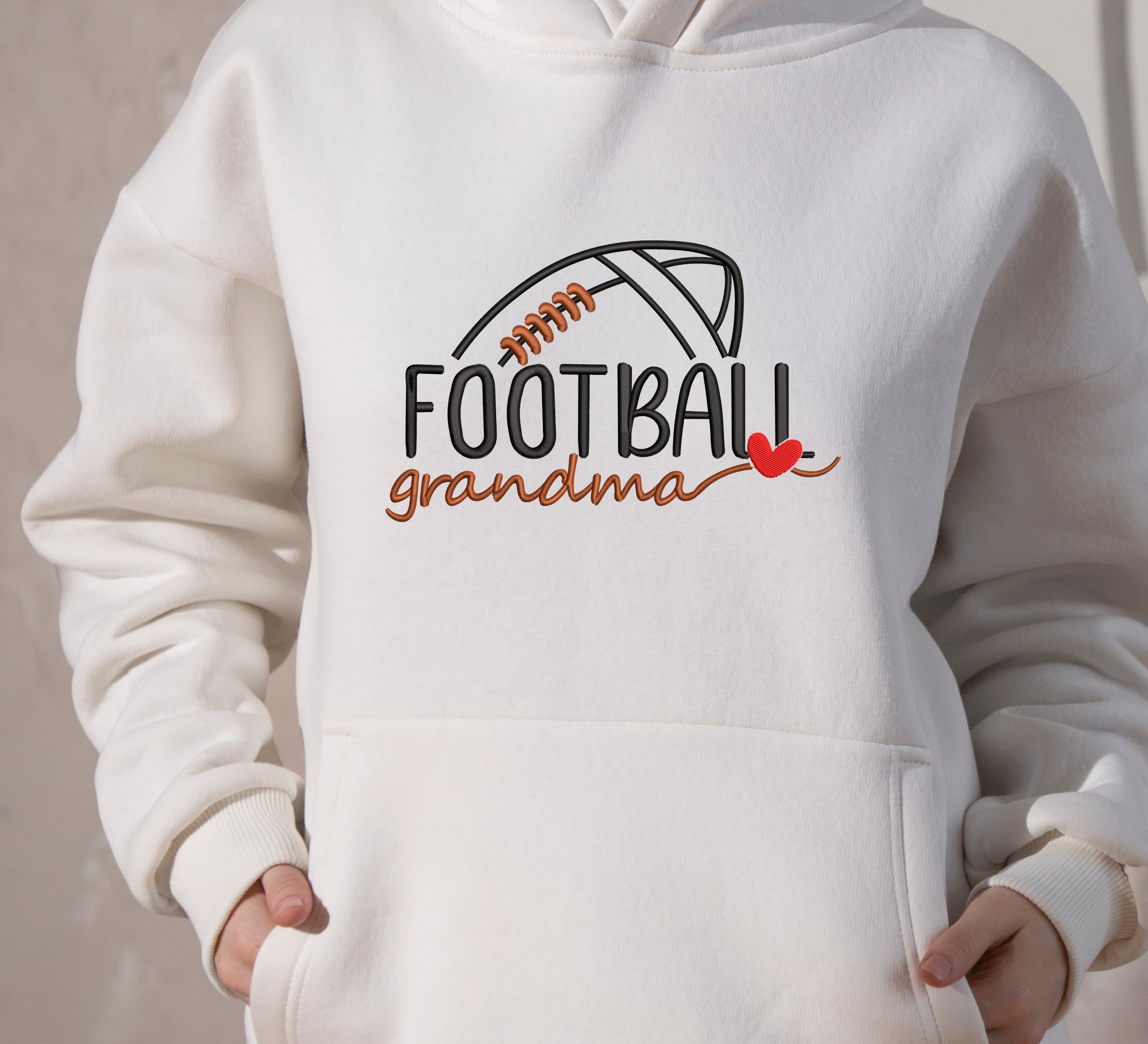 Football Grandma Embroidery Design - Image 2